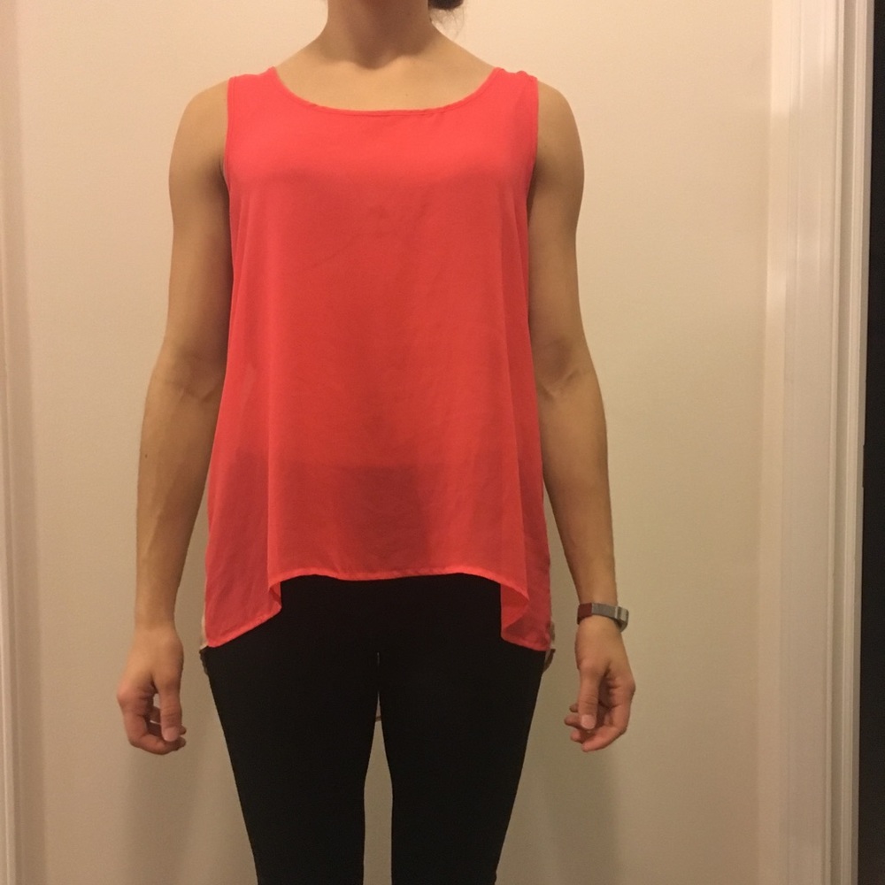 Sheer neon tank